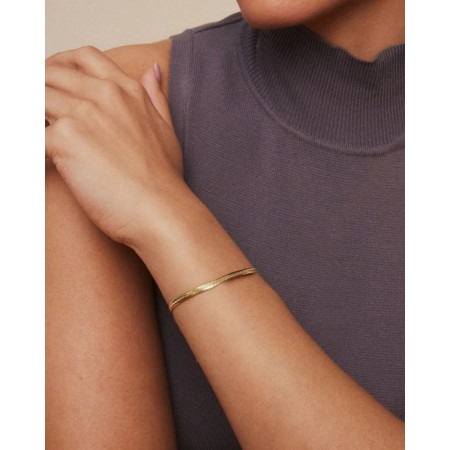 HERRINGBONE BRACLET GOLD